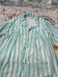 Striped Button-Up Shirt