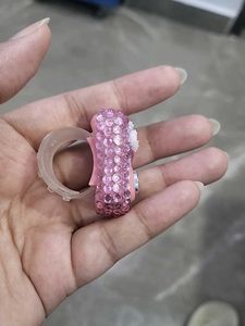 Pink Bejeweled Flower Counter