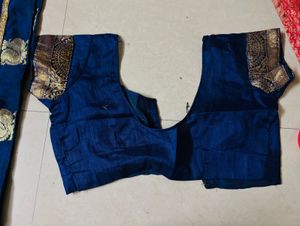 plain saree and simple border with blous