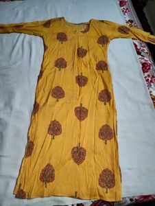 Yellow Printed Kurta 💗