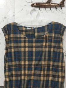 Plaid Tiered Ruffle Dress