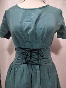 Korean Teal Corset Style Mini Dress