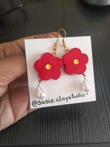 Handmade Floral Drop Earrings ♥️