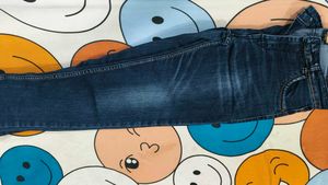 Dark Wash Slant Brand Denim Jeans