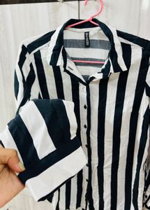 Striped Button-Down Shirt