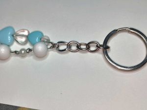 Handmade Kawaii Hello Kitty &amp; Heart Charm Keychain