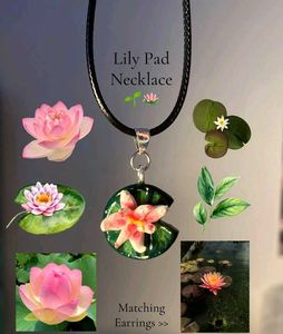 Lily Pad Lotus Flower Necklace