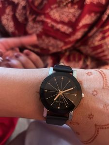 Stylish Black Quartz Watch
