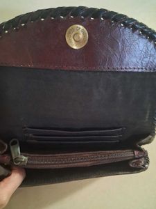 Vintage Embossed Leather Clutch