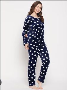Cozy Heart Print Pajama Pants