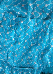 Stunning Blue Sequined Lehenga Choli Set