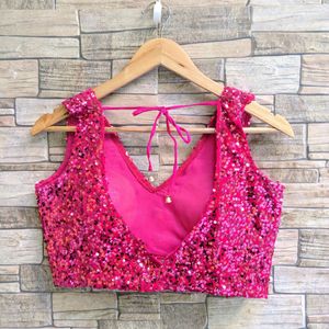 Sparkling Pink Sequinned Blouse