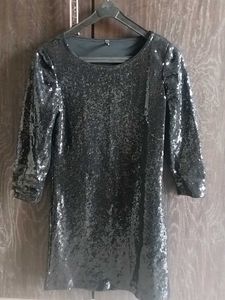 Sparkly Black Sequin Dress