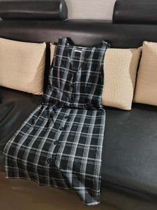 Plaid Button-Down Dress