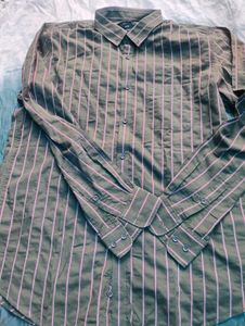Men's Striped Button-Down Shirt