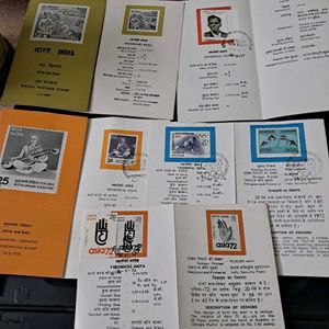 Set of 1960-70s Vintage Brochure with Stamps