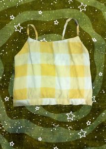 Yellow Gingham Cami Top