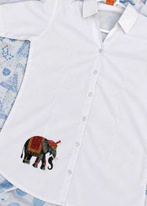 Men's White Elephant handmade painting