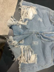 Distressed Denim Shorts