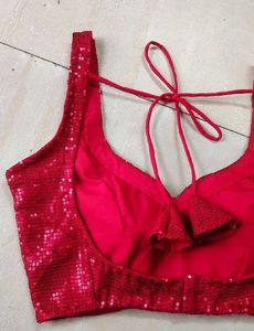 Sparkling Red Sequin Blouse