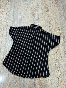 Stylish Black &amp; White Striped Shirt