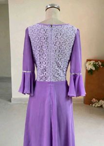 Elegant Purple Lace Gown