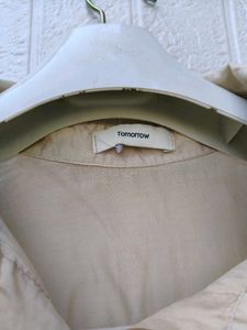 New with tag Korean Cream Linen Blend Oversized Sh