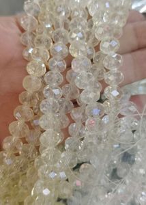 10 Cream Colour Crystal Beads String