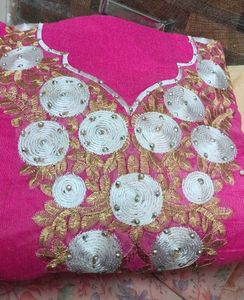 Embroidered dress material