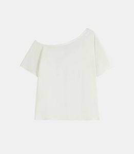 Graphic Print Cold Shoulder Top