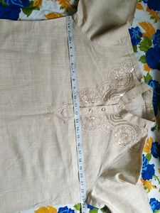 Embroidered Cream Kurta