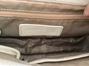 Anne Klein White Leather Shoulder Bag