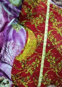 Red yellow Floral Print nighty