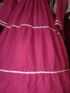 Elegant Fushia Tiered Gown