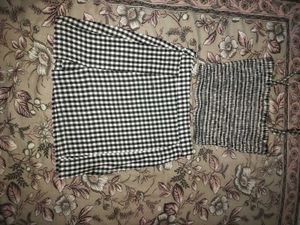 Gingham Crop Top & Skirt Set