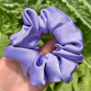 Set Of 3 L,M,S Lavender Silk Scrunchie Se