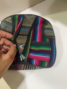 Colorful Striped Backpack