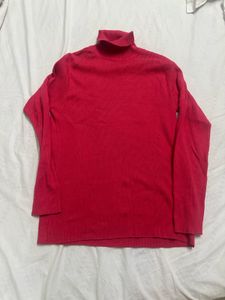 Classic Red Turtleneck Sweater