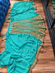 handwork lehanga saree