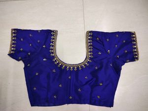 offer💙Royal Blue Aari Maggam Blouse