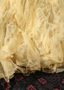 Elegant Yellow Lace Evening Gown