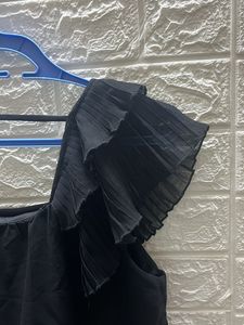 Black Flaired Top