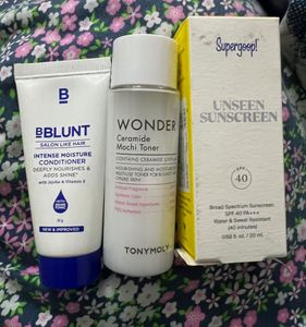 Skincare Set: Conditioner, Toner & Sunscreen