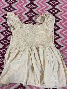 Cute Cream Peplum Top
