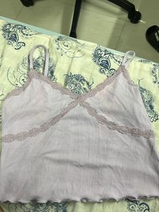 Lavender Lace Trim Camisole
