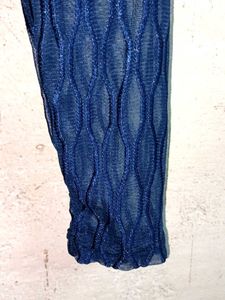 Girls Navy Blue Lace Top