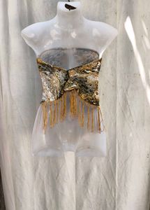 43209. Stylish Fringed Tube Top