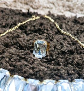 Sparkling Gemstone Necklace &amp; Ring Set