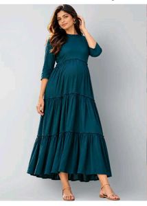Tiered Maternity Maxi Dress