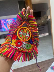 Boho Embroidered Pom Po